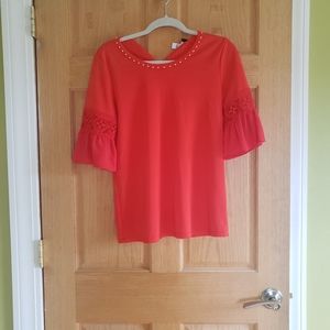 Karl Lagerfeld red blouse